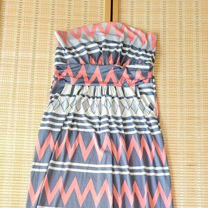 Boutique Long Strapless Maxi Dress with Pockets